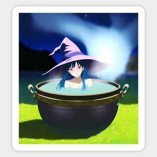 Cauldron Witch Sticker